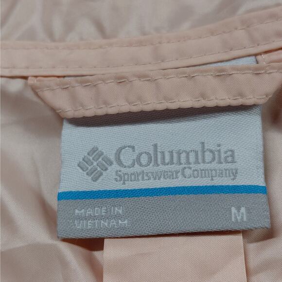 Columbia Womens Medium Flash Forward Windbreaker Jacket Colorblock Hooded Zip - Picture 11 of 13